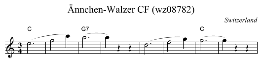 Ännchen-Walzer CF (wz08782) - staff notation
