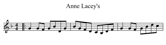 Anne Lacey's - staff notation