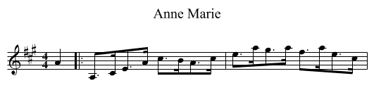 Anne Marie - staff notation