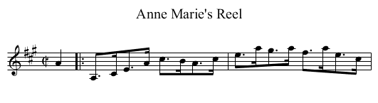 Anne Marie's Reel - staff notation