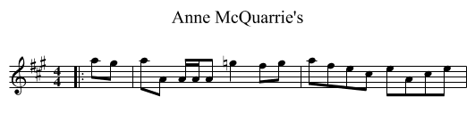 Anne McQuarrie's - staff notation