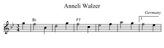 Anneli Walzer - staff notation
