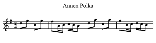 Annen Polka - staff notation
