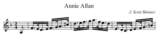 Annie Allan - staff notation