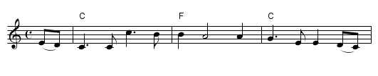 Annie Laurie - staff notation
