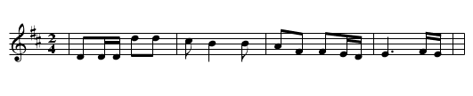 Annie Laurie - staff notation