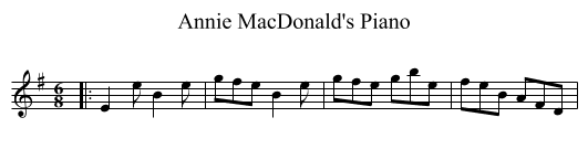 Annie MacDonald's Piano - staff notation