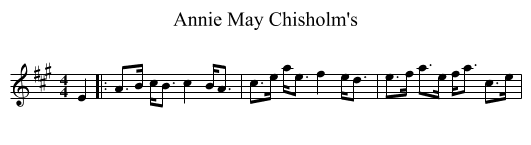 Annie May Chisholm's - staff notation