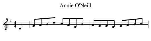Annie O'Neill - staff notation