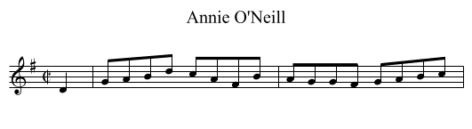 Annie O'Neill - staff notation