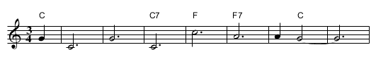 Annie Roonie - staff notation