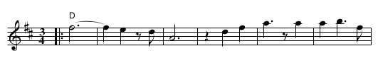 Annie Shaw's tune - staff notation