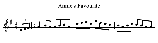 Annie's Favourite - staff notation