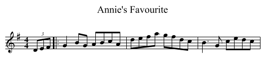 Annie's Favourite - staff notation