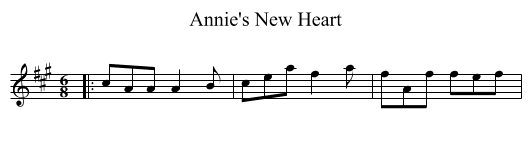 Annie's New Heart - staff notation