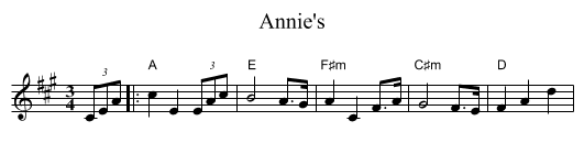 Annie's - staff notation