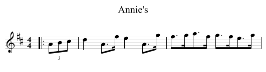 Annie's - staff notation
