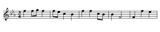 Anning minge - staff notation