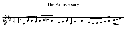 Anniversary, The  - staff notation