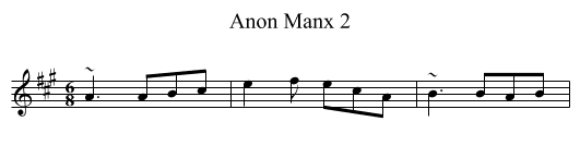 Anon Manx 2 - staff notation