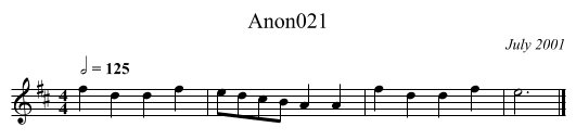 Anon021 - staff notation