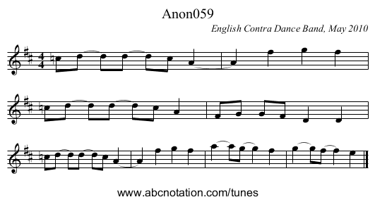 Anon059 - staff notation