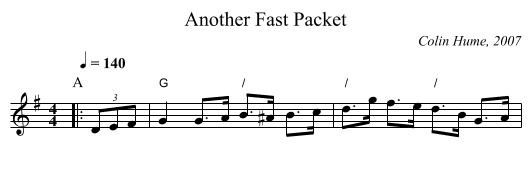 Another Fast Packet - staff notation