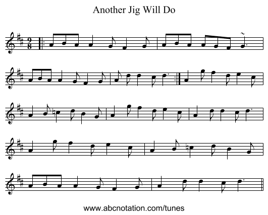 Another Jig Will Do - staff notation