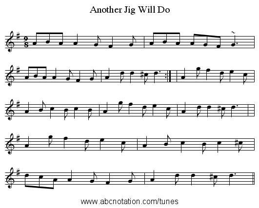 Another Jig Will Do - staff notation