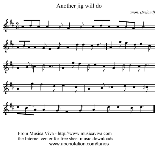 Another jig will do - staff notation
