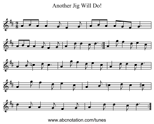 Another Jig Will Do! - staff notation