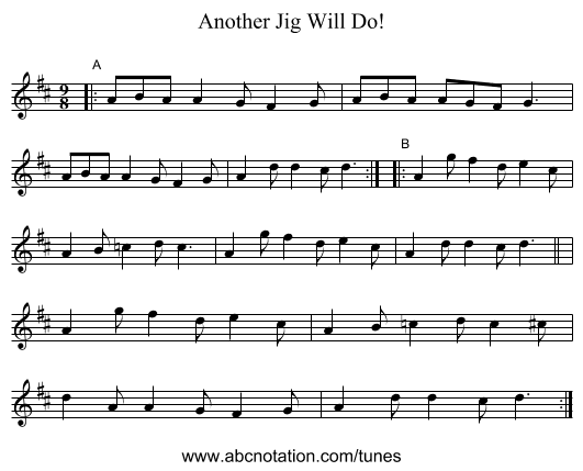 Another Jig Will Do! - staff notation
