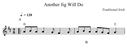 Another Jig Will Do - staff notation