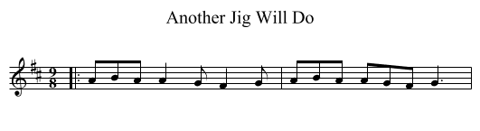 Another Jig Will Do - staff notation