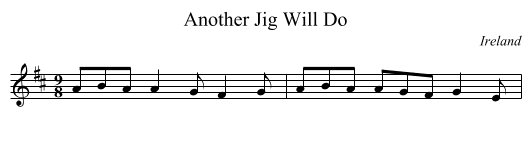 Another Jig Will Do - staff notation