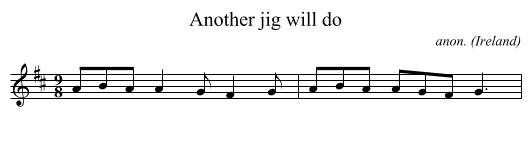 Another jig will do - staff notation