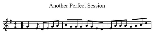 Another Perfect Session - staff notation