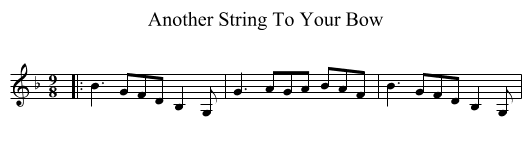 Another String To Your Bow - staff notation