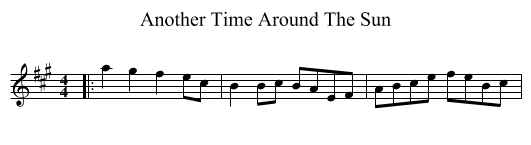 Another Time Around The Sun - staff notation