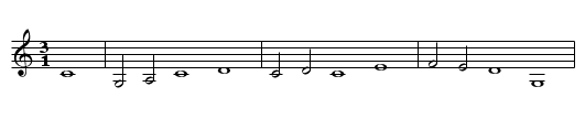 Ansingelied zum Neujahre - staff notation
