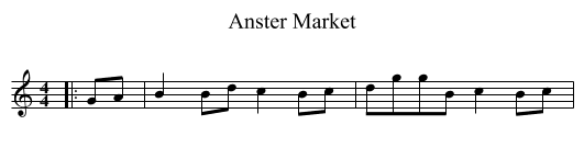 Anster Market - staff notation