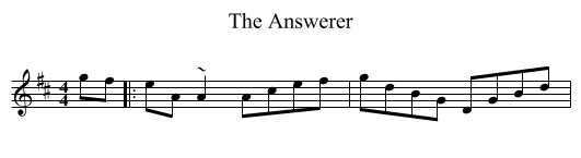 Answerer, The  - staff notation