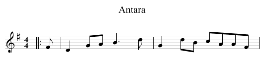 Antara - staff notation