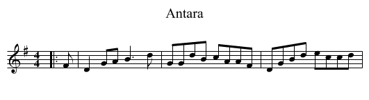 Antara - staff notation