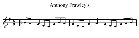 Anthony Frawley's - staff notation