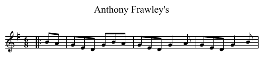 Anthony Frawley's - staff notation