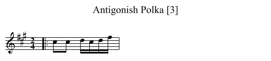 Antigonish Polka [3] - staff notation