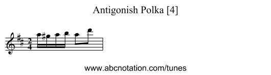 Antigonish Polka [4] - staff notation