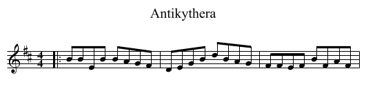 Antikythera - staff notation