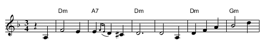 Antin valssi - staff notation
